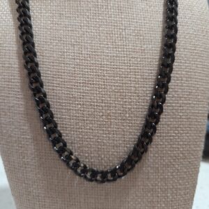 Black Titanium Chain Necklace